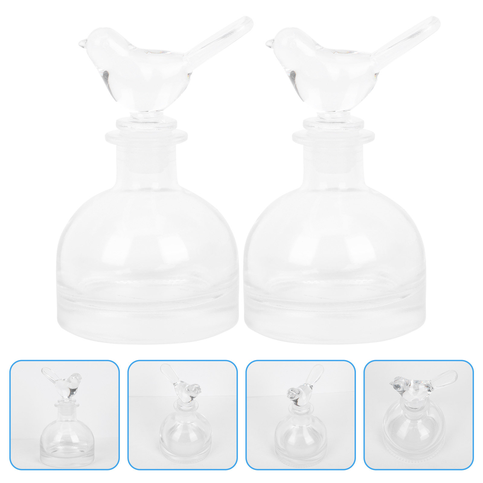 Home Decor Glass - 2 szt. Szklane butelki na perfumy,