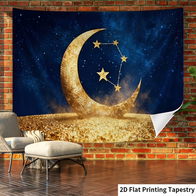 Home Decor Ramadan - Gobelin Ramadan VIKAMA ze złotym księżycem