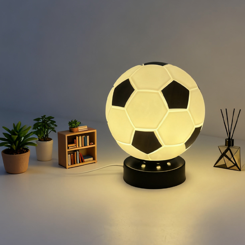 Home Decor Glass - Lampa Stołowa LED w Kształcie Piłki