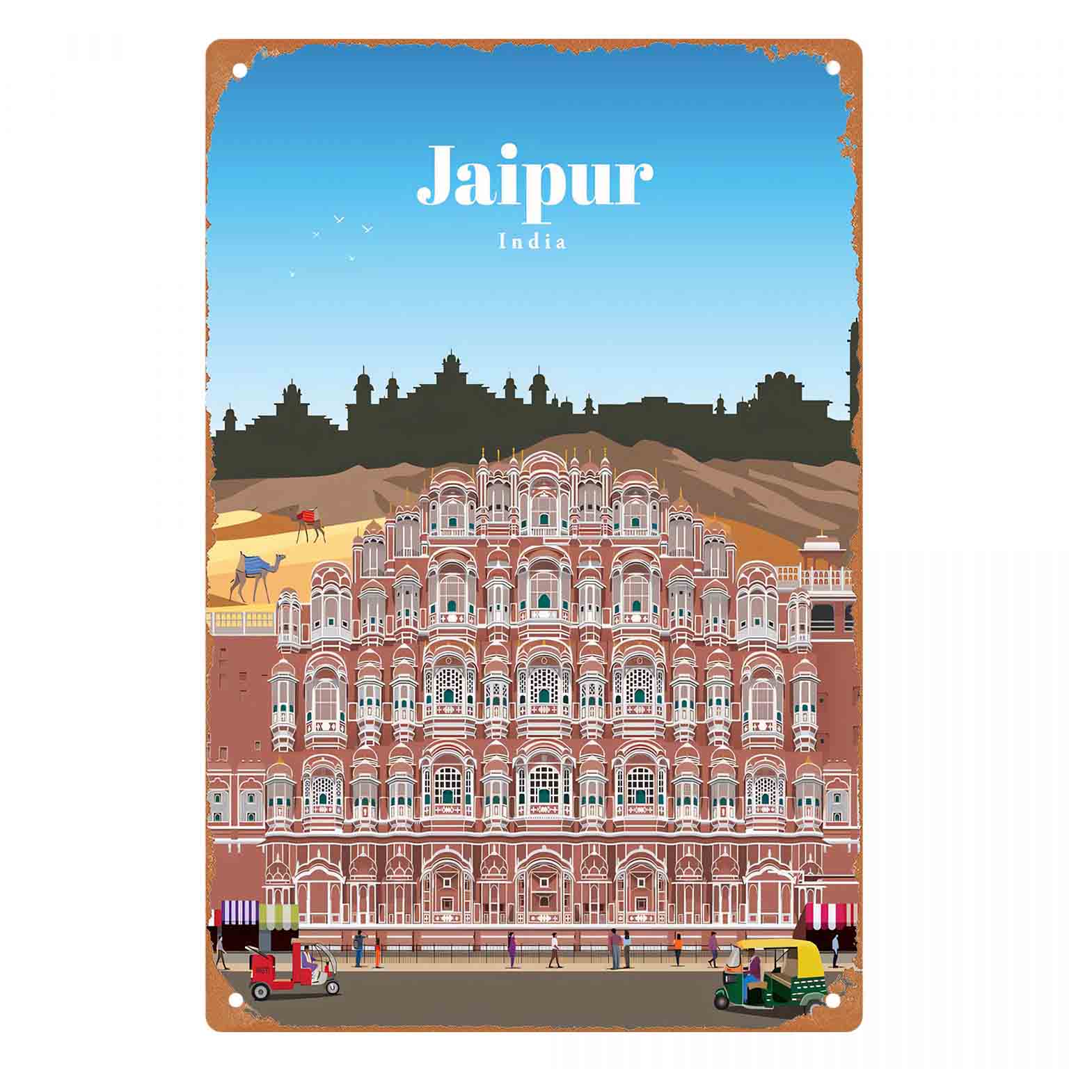 Home Decor Jaipur - 2D PŁASKA METALOWA DEKORACJA ŚCIENNA 1
