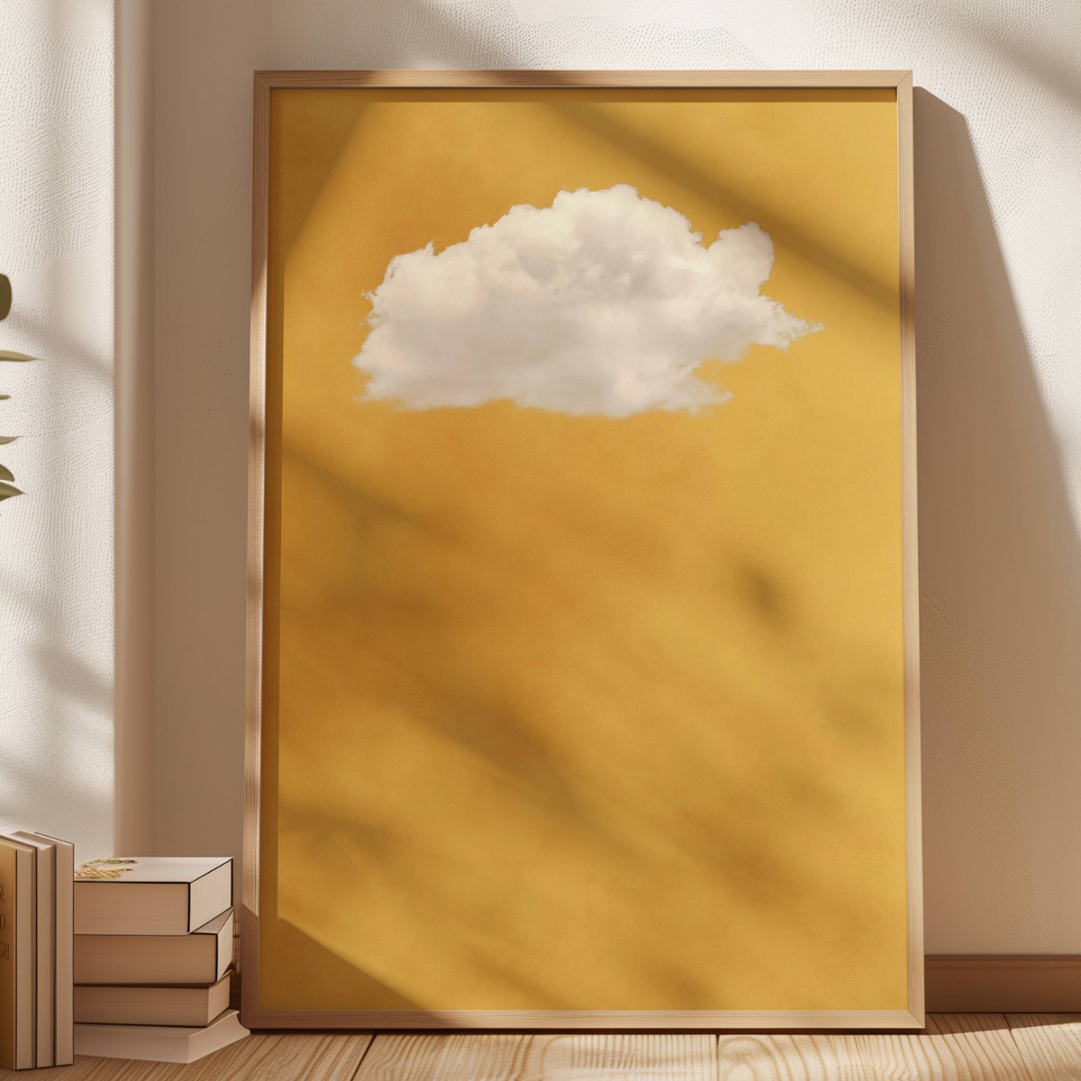 Home Decor Yellow - Żółta Chmura Mostarda Chmura Drukowany Plakat