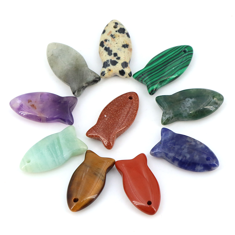 Home Decor Glass - Urocze rybki z naturalnego kamienia, ręcznie