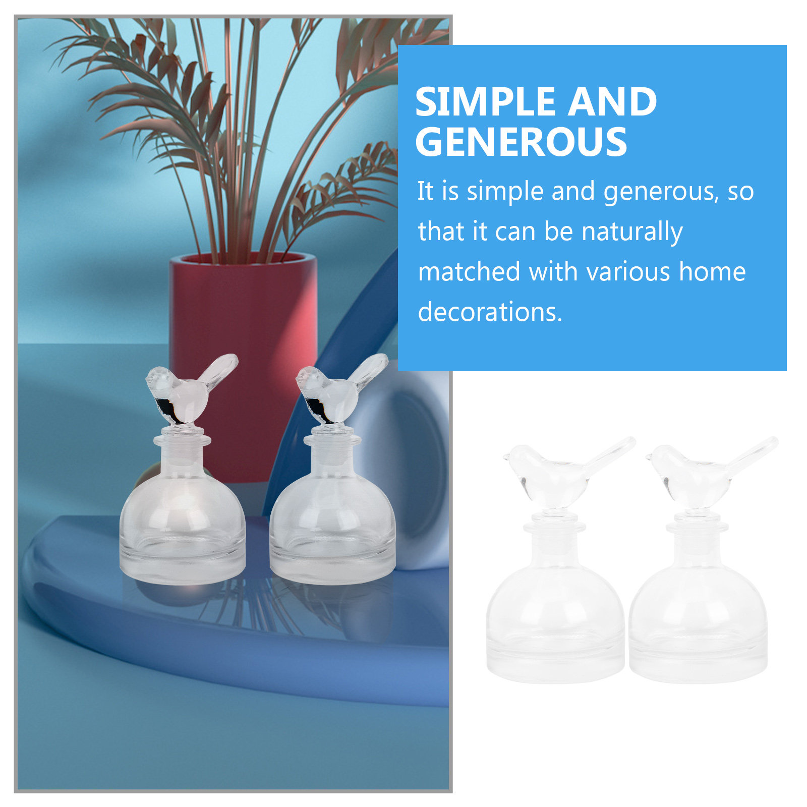 2 szt. Szklane butelki na perf – Home Decor Glass recenzja i cena