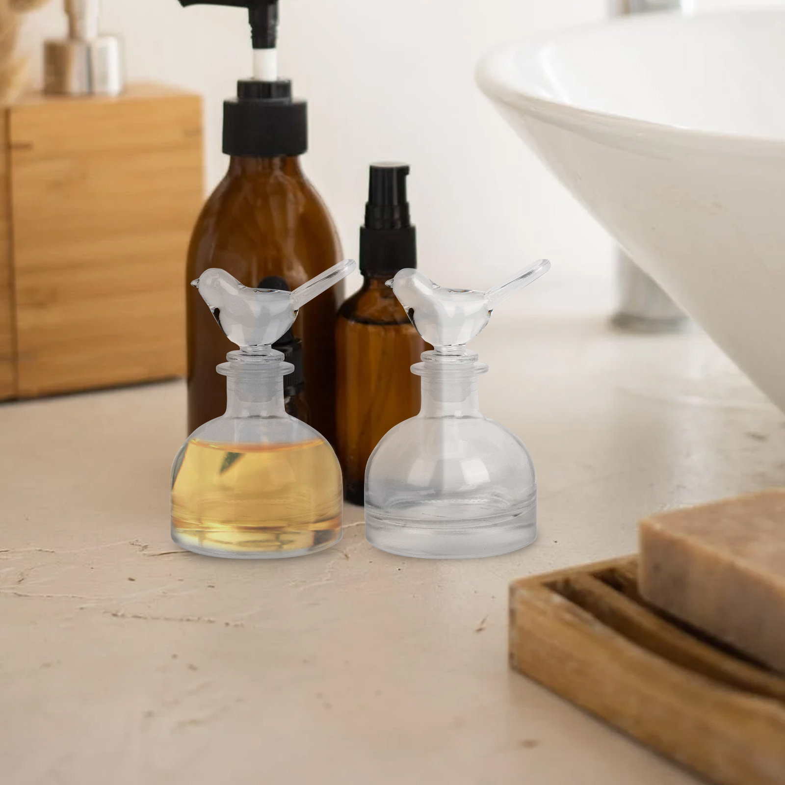 2 szt. Szklane butelki na perf – Home Decor Glass recenzja i cena