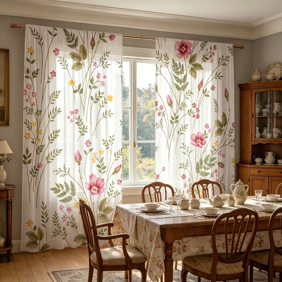 2 szt. Przezroczyste zasłony z – Home Decor Yellow recenzja i cena