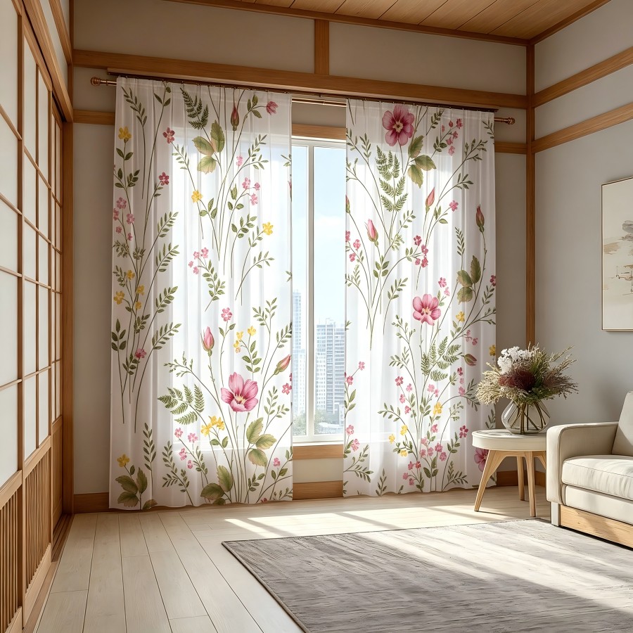 2 szt. Przezroczyste zasłony z – Home Decor Yellow recenzja i cena