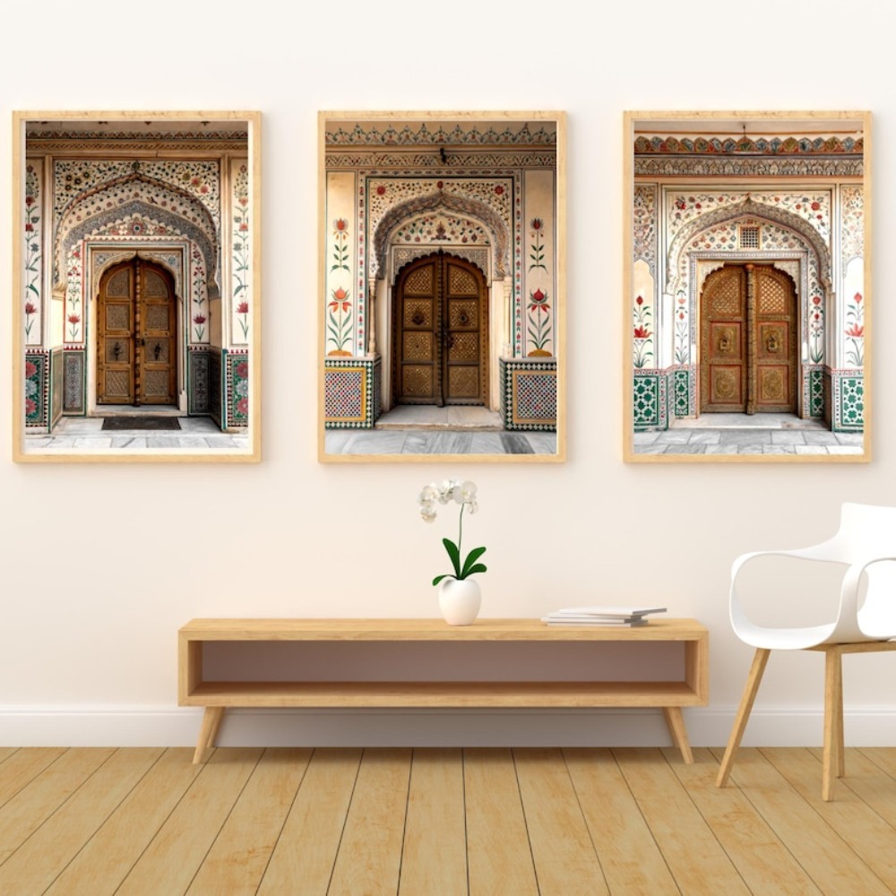 Bezramowe tradycyjne grafiki z – Home Decor Jaipur recenzja i cena