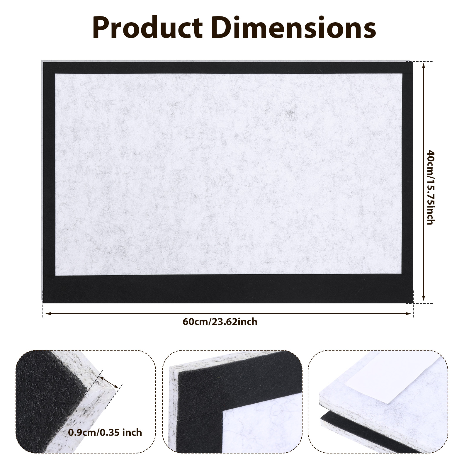 Prostokątna tablica filcowa z  – Home Decor Wall Panels recenzja i cena